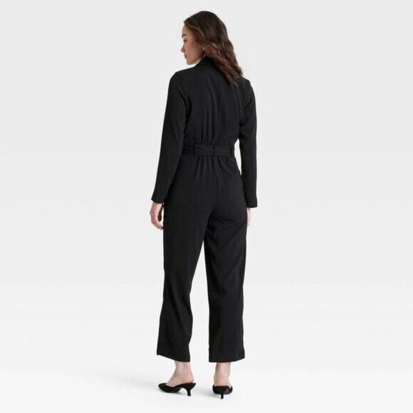 NEW Timeless Belted Long Sleeve Dress Jumpsuit - Picture 2 of 3